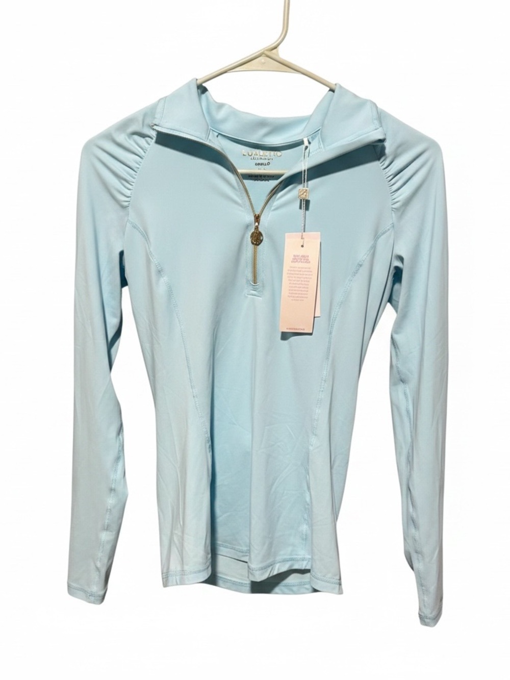 Lilly Pulitzer Luxletic Justine Half Zip UPF 50 Pullover|Fresh Water Blue|XS|NWT - Picture 4 of 7